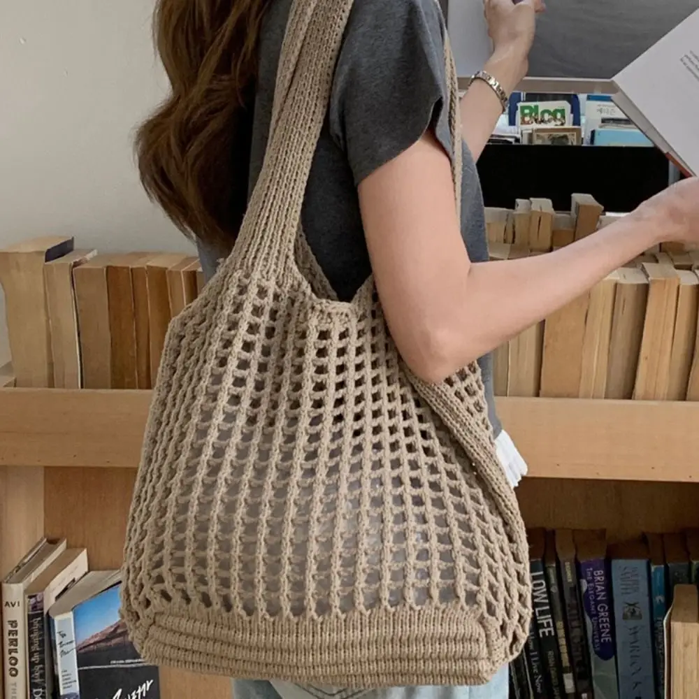 Simple Shoulder Bag Hollowed Out Knitted Bag Bohemian Storage Bag Crochet Tote Bag Handbag Large Capacity Beach Starw Bag Girl
Simple Shoulder Bag Hollowed Out Knitted Bag Bohemian Storage Bag Crochet Tote Bag Handbag Large Capacity Beach Starw Bag Girl