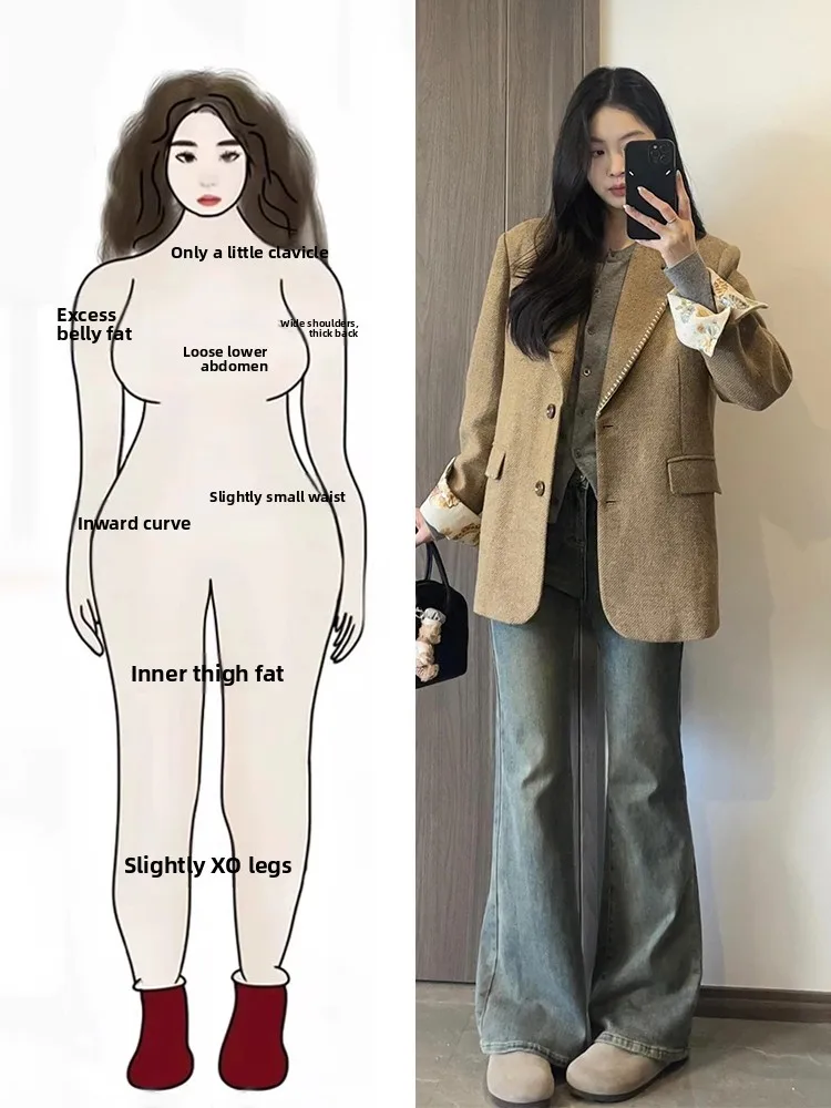 Fall Fashion Large Size Suit Jacket Commuter Style Bootcut Jeans Popular Set Women's Comfortable Breathable Polyester Fiber
Fall Fashion Large Size Suit Jacket Commuter Style Bootcut Jeans Popular Set Women's Comfortable Breathable Polyester Fiber