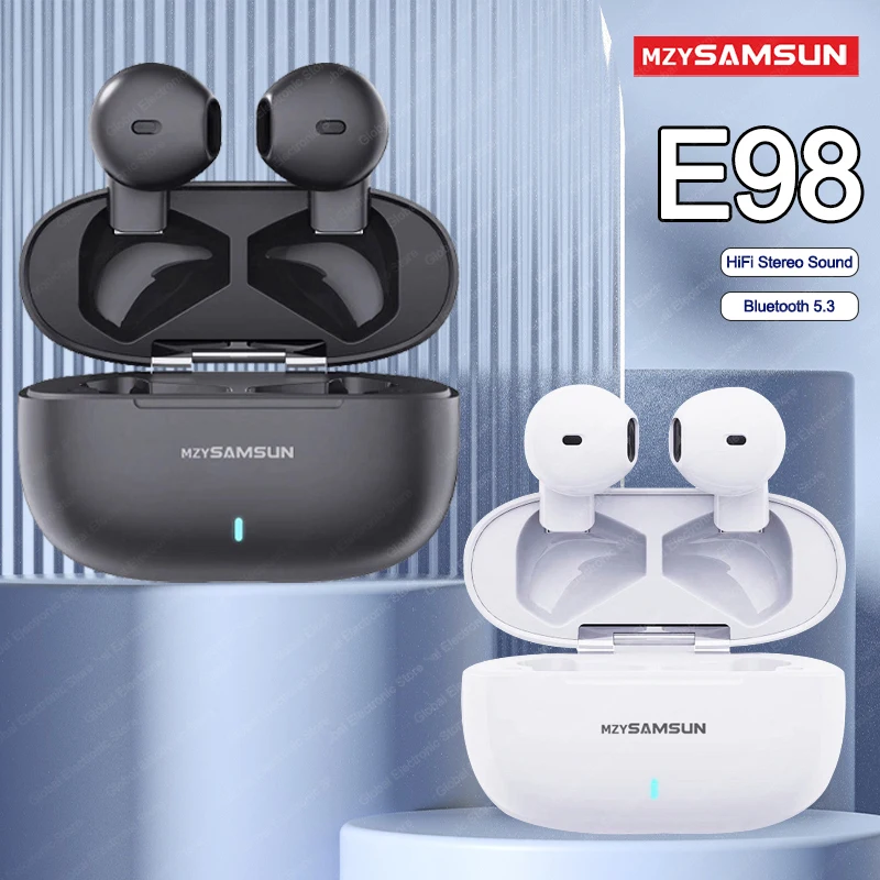 Wireless Headphones E98 TWS Bluetooth 5.3 Earphones HiFi Stereo Sound Sports In-Ear Headset Waterproof Earbuds Built-in Mic
Wireless Headphones E98 TWS Bluetooth 5.3 Earphones HiFi Stereo Sound Sports In-Ear Headset Waterproof Earbuds Built-in Mic