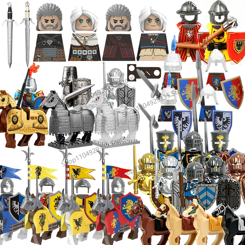 MOC Medieval Castle Soldier Figures Building Blocks Dragon Kingdom Black Eagle Knight Lionheart War Horse Weapons Toy Gift Brick
MOC Medieval Castle Soldier Figures Building Blocks Dragon Kingdom Black Eagle Knight Lionheart War Horse Weapons Toy Gift Brick