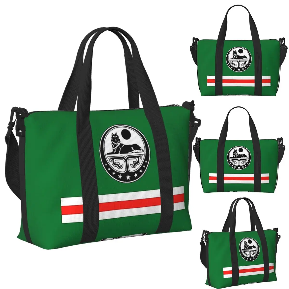 Custom Ichkeria Flag Beach Travel Bag Large Capacity Tote Bags for Gym Sport Women Shopping Duffle Shoulder Bag 
Custom Ichkeria Flag Beach Travel Bag Large Capacity Tote Bags for Gym Sport Women Shopping Duffle Shoulder Bag