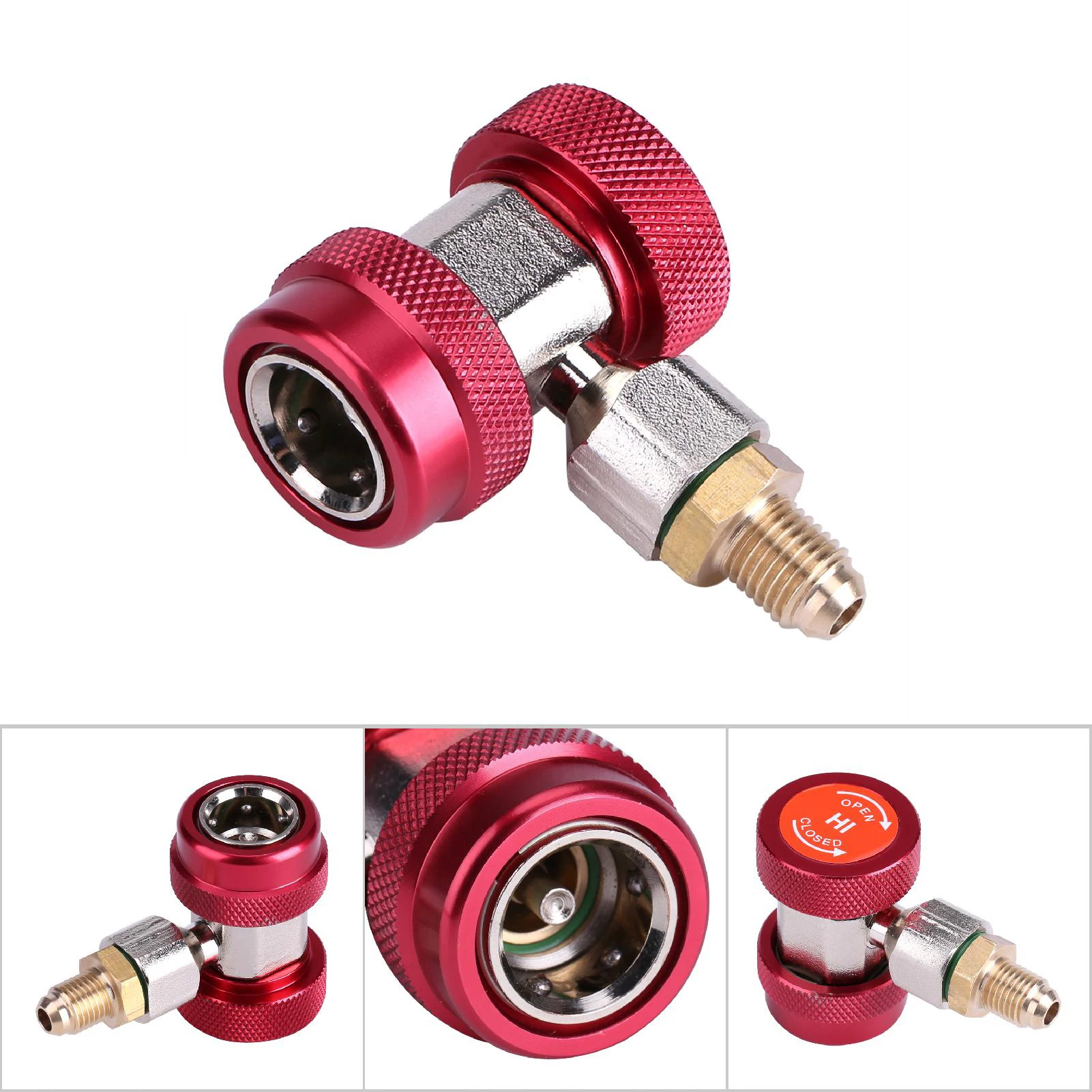 Coupler Adapter Quick Connector Adapter R134 A/C Low High Quick Connector Air Conditioning Coupler Adapter Extractor Valve
Coupler Adapter Quick Connector Adapter R134 A/C Low High Quick Connector Air Conditioning Coupler Adapter Extractor Valve