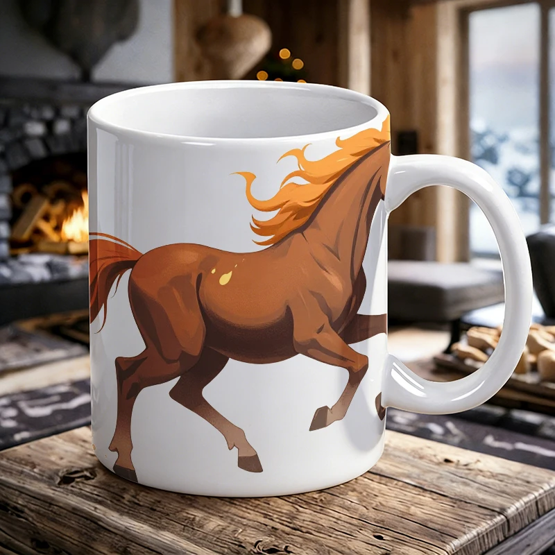 Vibrant Brown Horse in Motion printed Mug Coffee Cup Ceramic Cup
Vibrant Brown Horse in Motion printed Mug Coffee Cup Ceramic Cup