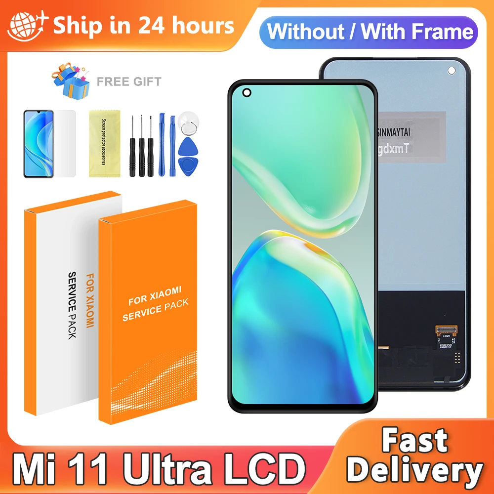 TFT For Xiaomi 11 Ultra M2102K1G M2102K1C LCD Display Touch Screen Digitizer Assembly mi 11 ultra Display Screen Replacement
TFT For Xiaomi 11 Ultra M2102K1G M2102K1C LCD Display Touch Screen Digitizer Assembly mi 11 ultra Display Screen Replacement