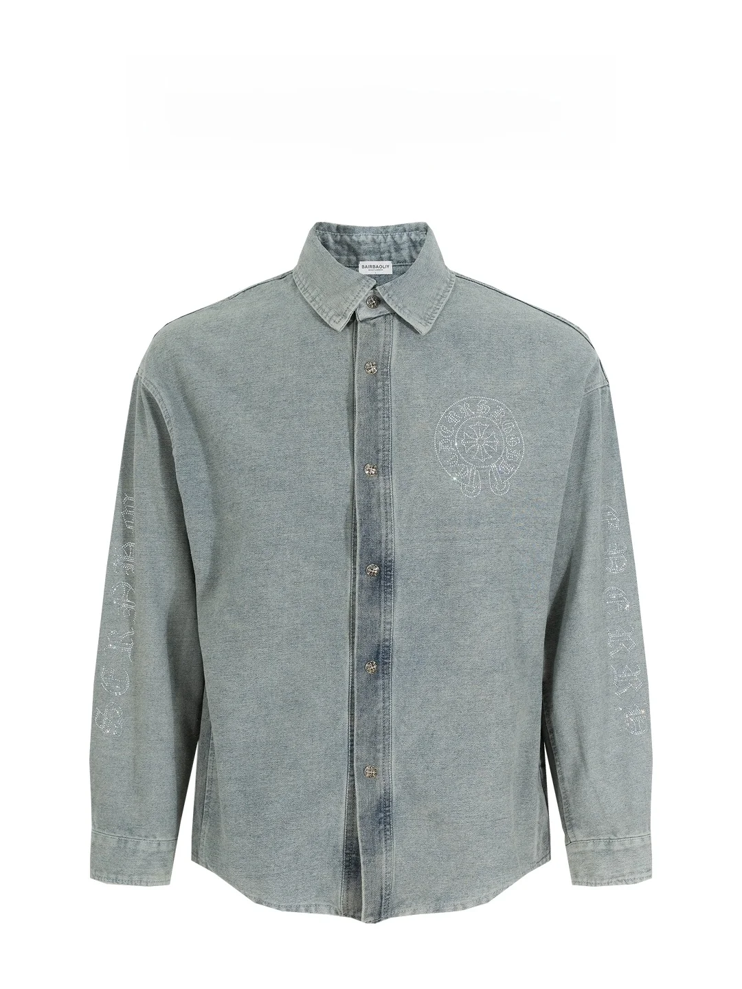 BAIRBAOLIY Heavy Du Rhinestone Cross Denim irt Jaet Men's High End Luxury Loose Design Faion Urban Cotton Polyester
BAIRBAOLIY Heavy Du Rhinestone Cross Denim irt Jaet Men's High End Luxury Loose Design Faion Urban Cotton Polyester