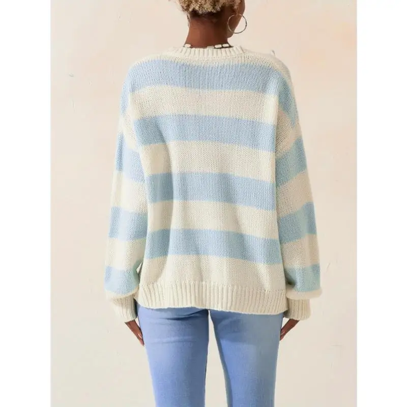 Women's Autumn Striped Knitwear oulder-Down Design Thiened Nine-Arm Collar Inner Wear Coolmax Fiber Non-Sinking
Women's Autumn Striped Knitwear oulder-Down Design Thiened Nine-Arm Collar Inner Wear Coolmax Fiber Non-Sinking