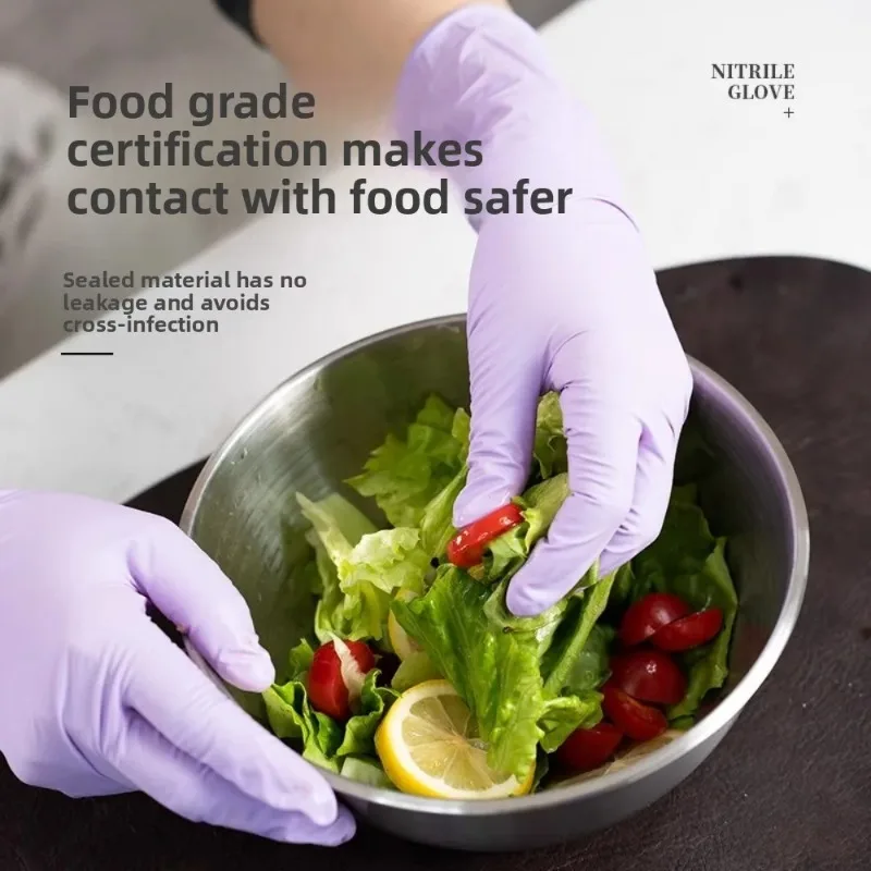 Food-grade Disposable Nitrile Gloves Waterproof Oil-resistant Kitchen Dishwashing Cleaning Gloves for Household & Catering Use
Food-grade Disposable Nitrile Gloves Waterproof Oil-resistant Kitchen Dishwashing Cleaning Gloves for Household & Catering Use