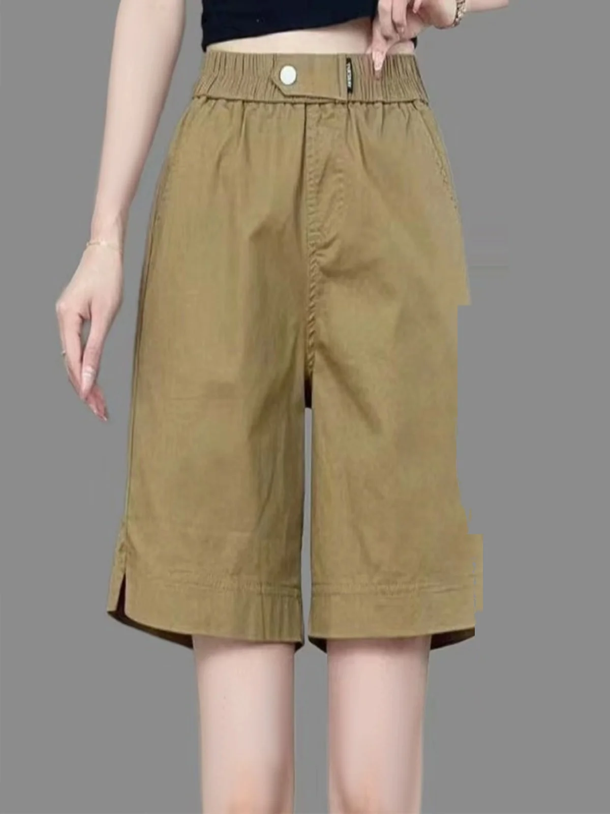 High Waist Straight Leg Short Pants Women's Summer Loose plus Size Casual Trousers Five-Quarter Length Outdoor Wear
High Waist Straight Leg Short Pants Women's Summer Loose plus Size Casual Trousers Five-Quarter Length Outdoor Wear