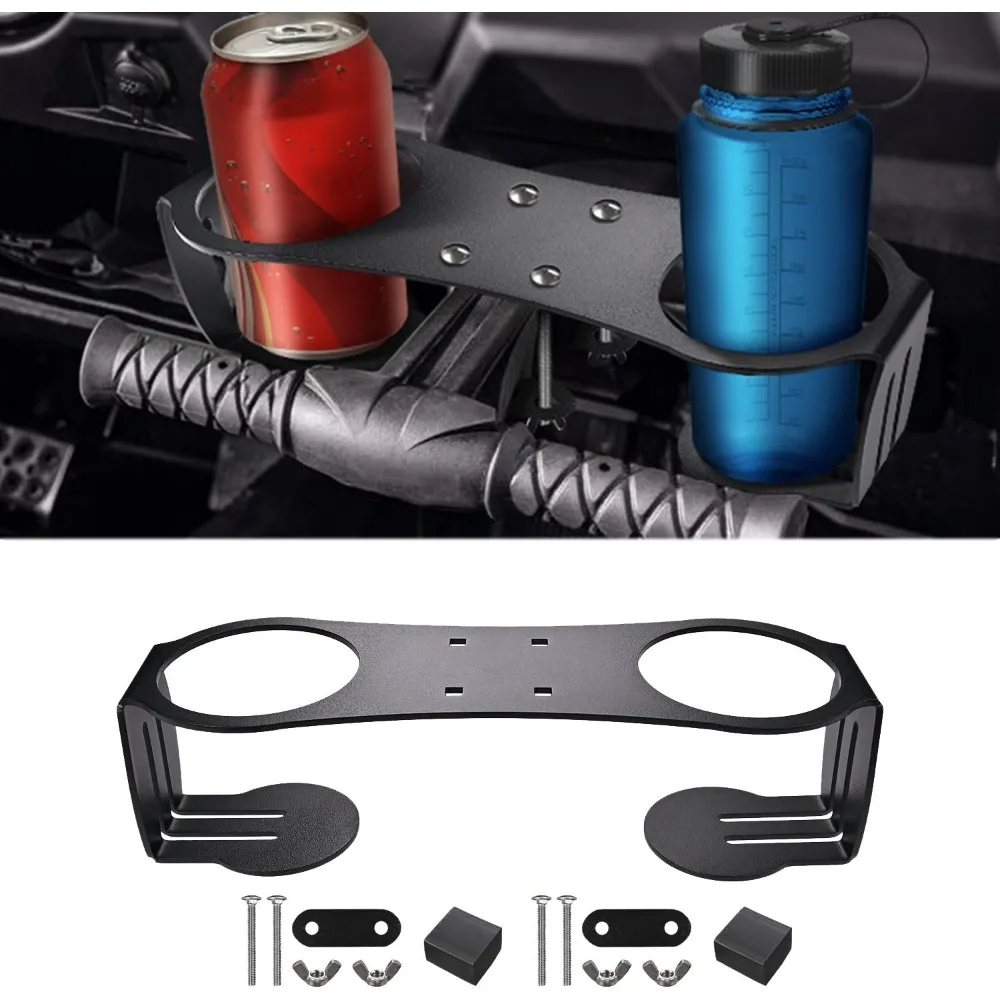 Dual Cup Holder Grab Bar A3 Steel Powder Coated Drink Holder for UTV 2019-2023 Black
Dual Cup Holder Grab Bar A3 Steel Powder Coated Drink Holder for UTV 2019-2023 Black