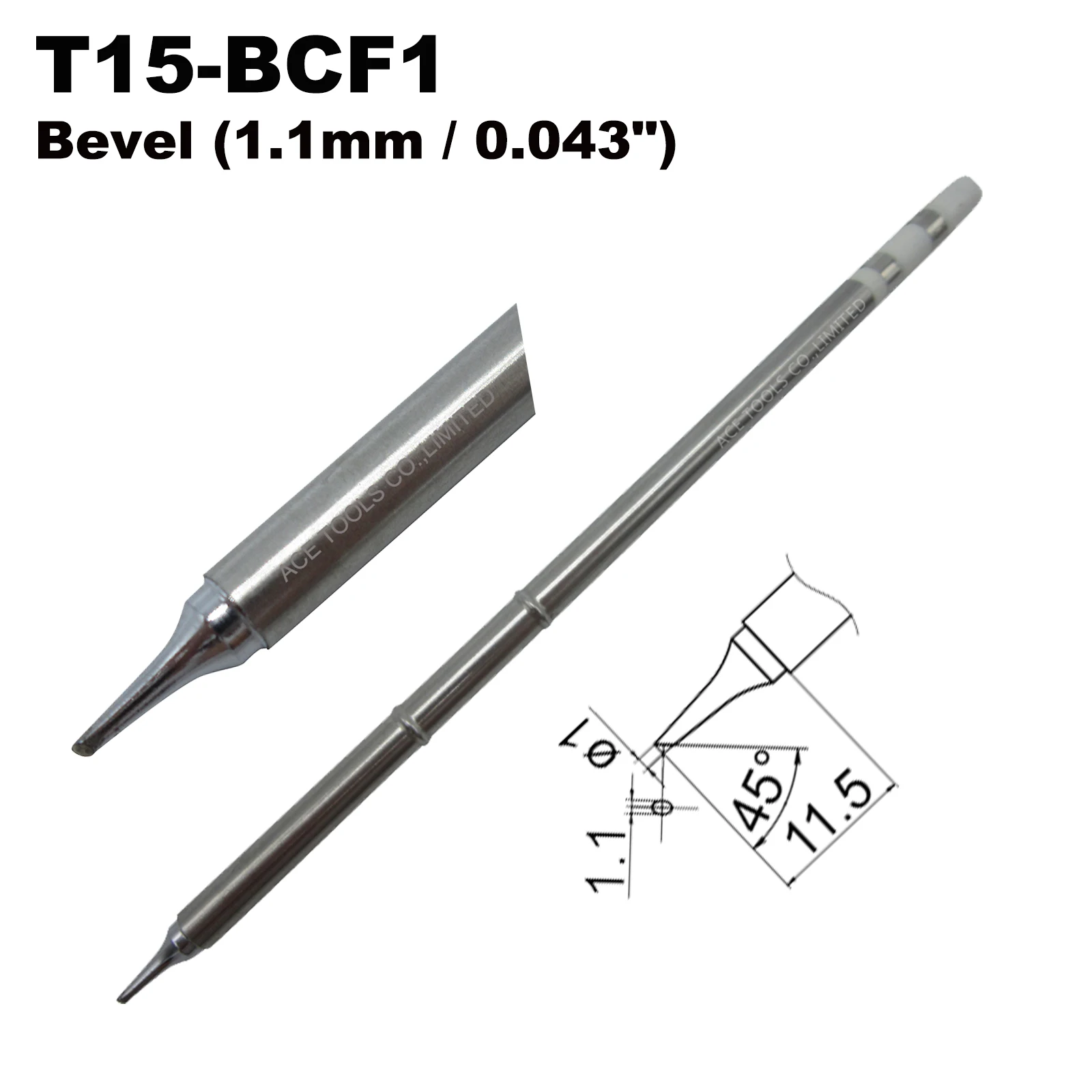 T15-BCF1 Replacement Soldering Tip for HAKKO FM-203 FM-204 FM-206 FX-951 FX-950 FX-952 FX-9501 FM-2028 FM-2027 FM-2021 Handle 
T15-BCF1 Replacement Soldering Tip for HAKKO FM-203 FM-204 FM-206 FX-951 FX-950 FX-952 FX-9501 FM-2028 FM-2027 FM-2021 Handle
