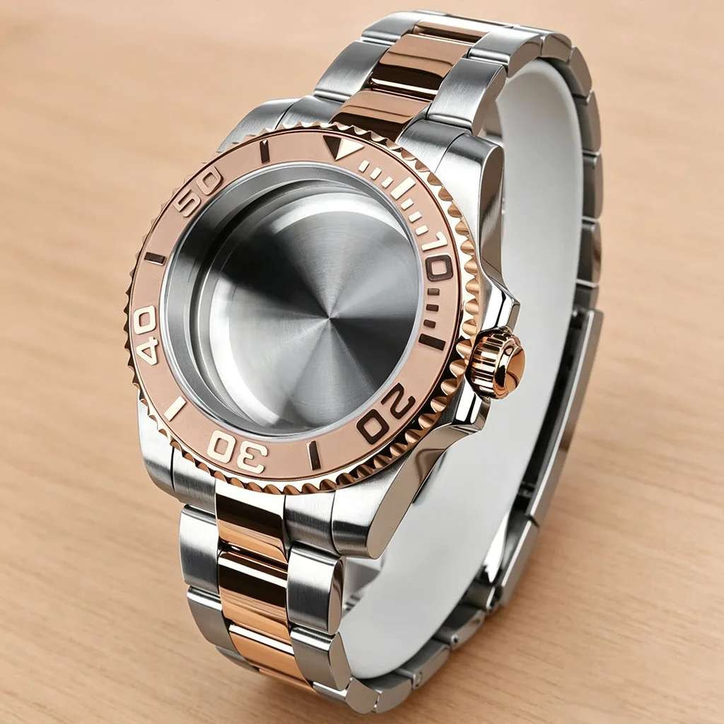 40mm Silver Rose Gold High Quality Watch Case Watchbands For NH35 NH36/34 ETA2824 Miyota8215 Movement YACHT-MASTER Hot Sale Part
40mm Silver Rose Gold High Quality Watch Case Watchbands For NH35 NH36/34 ETA2824 Miyota8215 Movement YACHT-MASTER Hot Sale Part