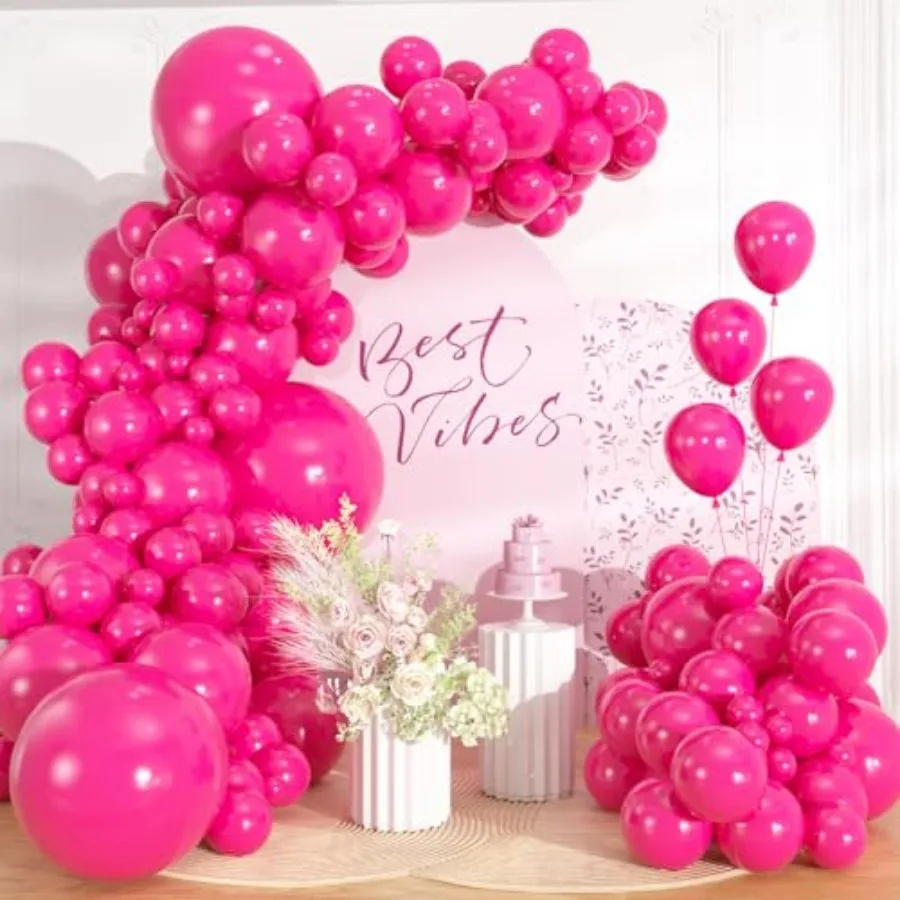 98pcs Balloon Garland Arch Kit 18/12/10/5 Inch Assorted Magenta Latex Balloons for Bachelorette, Baby Shower, Valentine's Day a
98pcs Balloon Garland Arch Kit 18/12/10/5 Inch Assorted Magenta Latex Balloons for Bachelorette, Baby Shower, Valentine's Day a