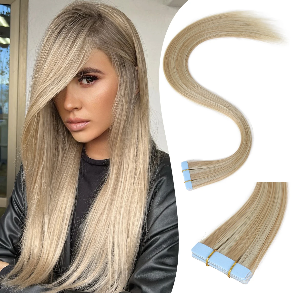 10Pcs 26Inch Long Straight Tape In Synthetic Hair Extensions Double Side Invisible Seamless Tape In Hairpiece For Women
10Pcs 26Inch Long Straight Tape In Synthetic Hair Extensions Double Side Invisible Seamless Tape In Hairpiece For Women