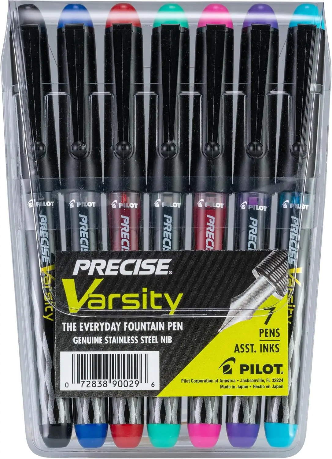 Pre-Filled Fountain Pens, Medium Point Stainless Steel Nib, 1.0mm, 7 Colors, 7-Pack
Pre-Filled Fountain Pens, Medium Point Stainless Steel Nib, 1.0mm, 7 Colors, 7-Pack