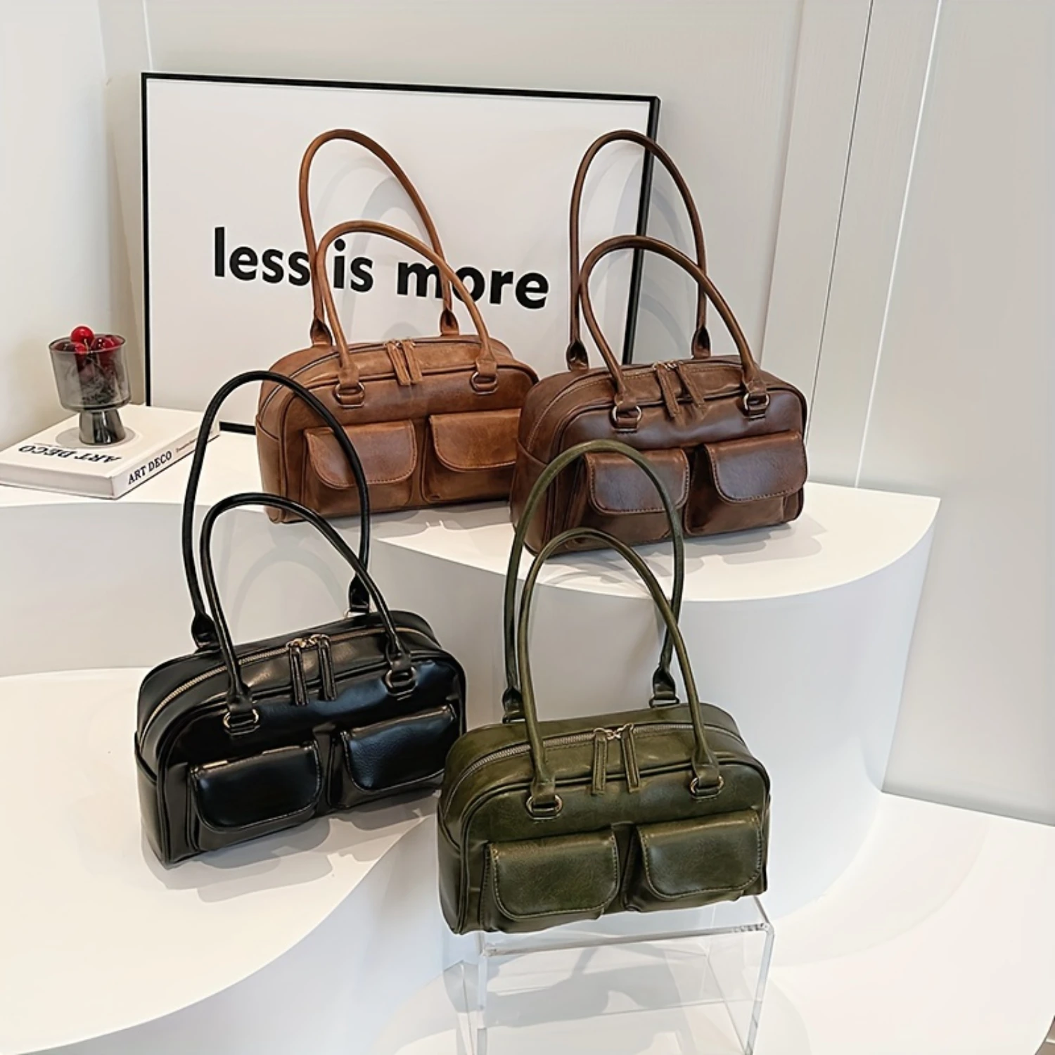 Stylish Vintage Preppy Shoulder Bag for Women with Multi Pockets - Y2K Faux Leather Underarm Handbag
Stylish Vintage Preppy Shoulder Bag for Women with Multi Pockets - Y2K Faux Leather Underarm Handbag