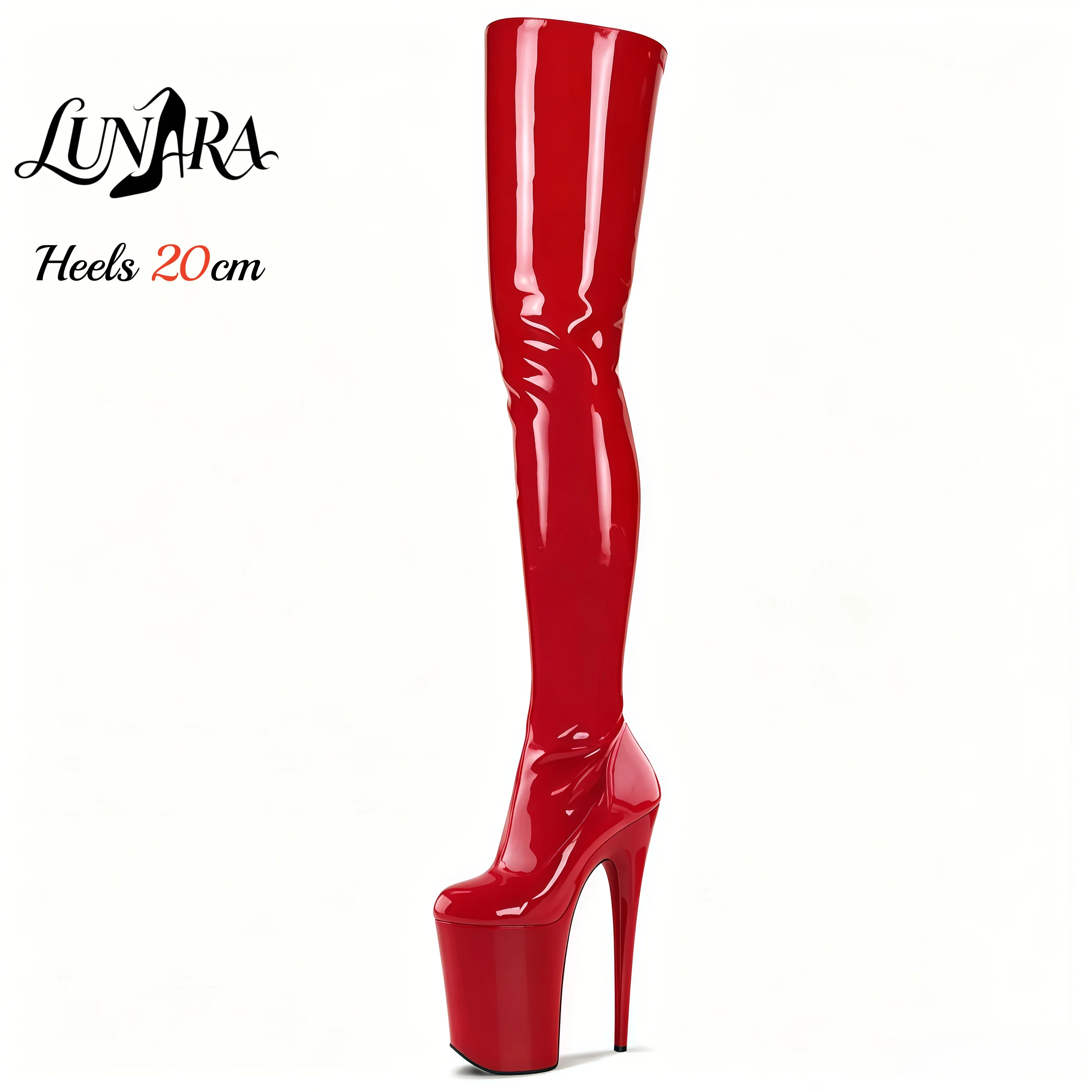 20cm/8Inch Red Patent Platform High Heel Over the Knee Boots Lace-Up Zipper Non-slip Gothic Pole Dance Nightclub Womens Rave
20cm/8Inch Red Patent Platform High Heel Over the Knee Boots Lace-Up Zipper Non-slip Gothic Pole Dance Nightclub Womens Rave