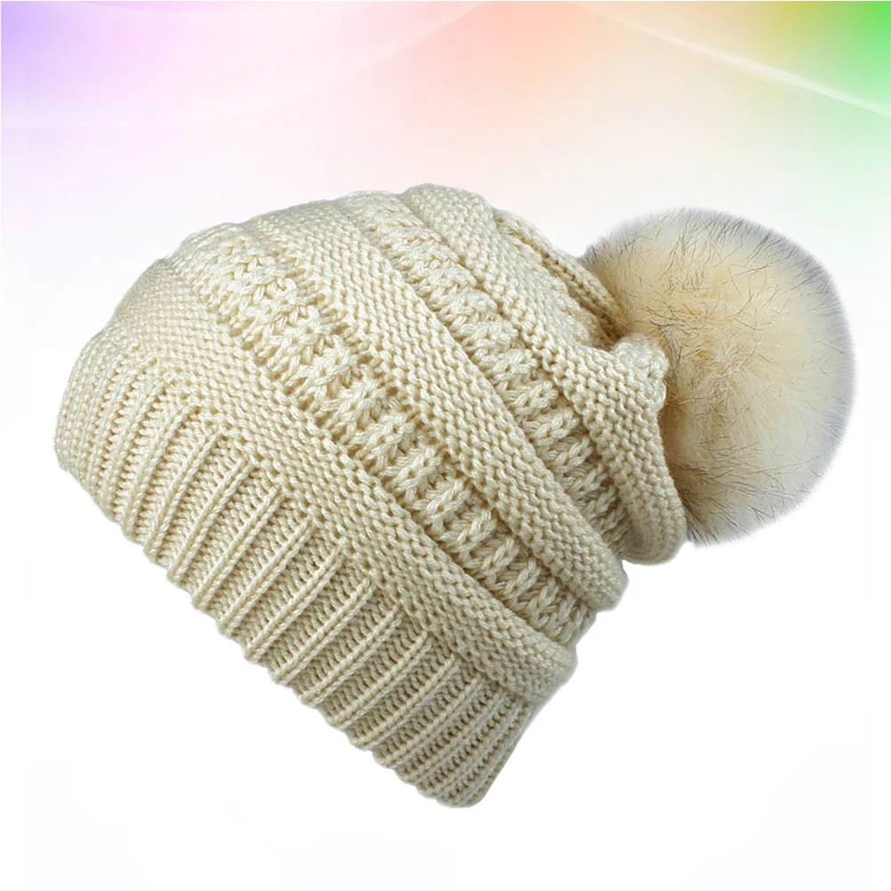 Women Knitted Hat Beanie Winter Warm Cap Girl Autumn Beige Stylish Hand Knitted Soft Ball One Size Fits Most Outdoor
Women Knitted Hat Beanie Winter Warm Cap Girl Autumn Beige Stylish Hand Knitted Soft Ball One Size Fits Most Outdoor