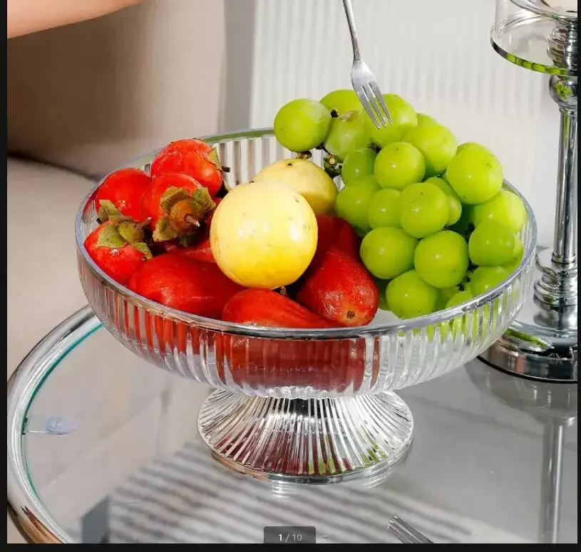 Round Acrylic Fruit Plate Candy Tray Snack Dried Bowl High Foot Cake Dessert Plates Refreshment Salad
Round Acrylic Fruit Plate Candy Tray Snack Dried Bowl High Foot Cake Dessert Plates Refreshment Salad