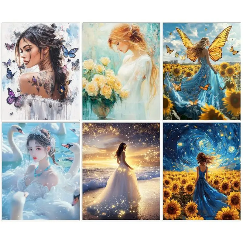 Алмазная живопись SDOYUNO, портрет девушки, полноразмерная круглая мозаика для девушек, Цветочная вышивка, мультяшная вышивка, украшение для стен
Алмазная живопись SDOYUNO, портрет девушки, полноразмерная круглая мозаика для девушек, Цветочная вышивка, мультяшная вышивка, украшение для стен