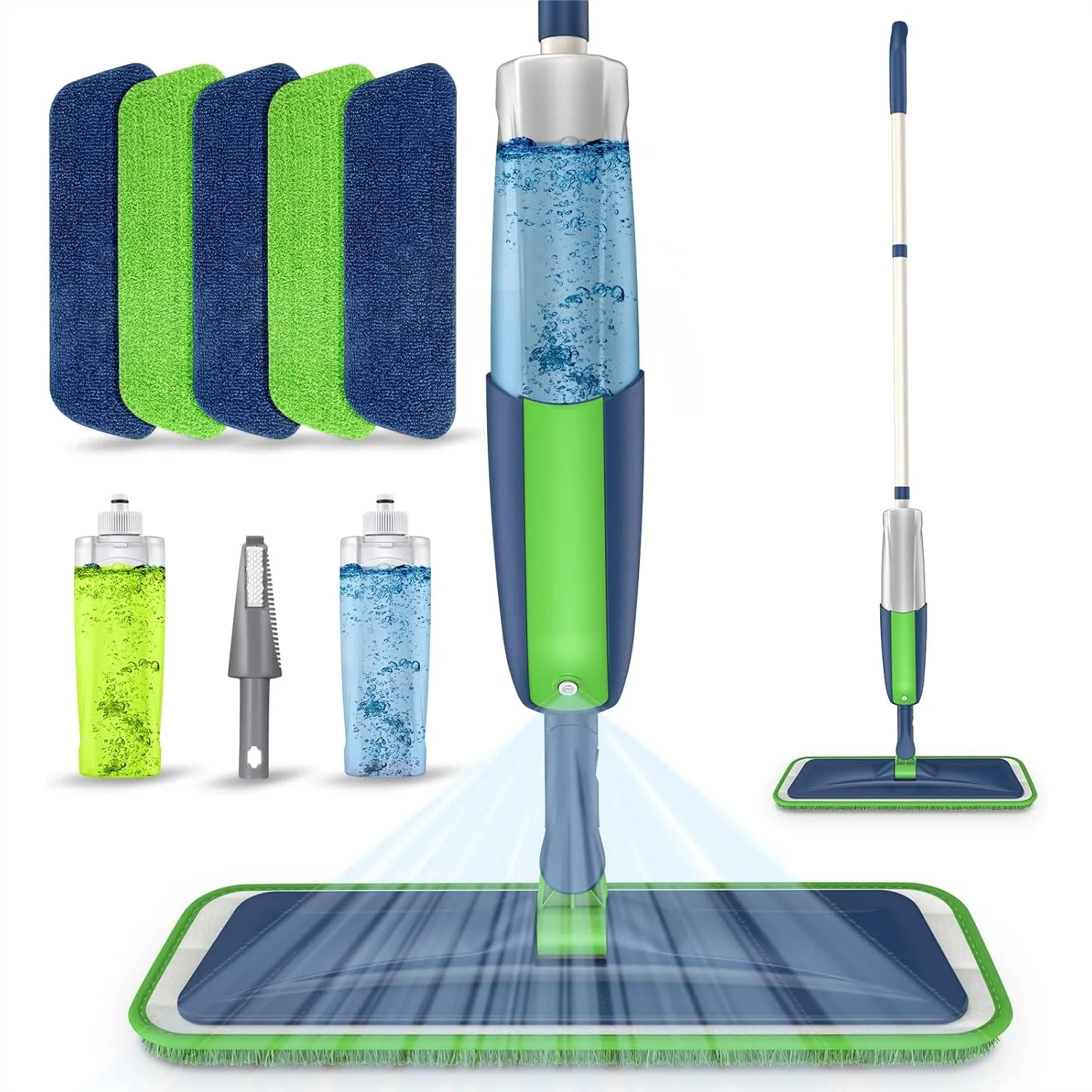Spray Wet Mops for Hardwood Floor Cleaning, 5 Washable Pads & 2 Refillable Bottles, Lightweight Flat Mop for Laminate Tile Vinyl
Spray Wet Mops for Hardwood Floor Cleaning, 5 Washable Pads & 2 Refillable Bottles, Lightweight Flat Mop for Laminate Tile Vinyl