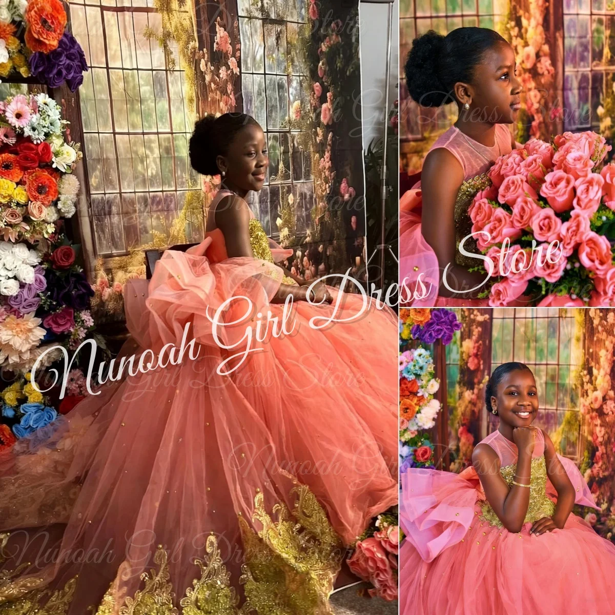 Sleeveless Flower Girl Dresses for Wedding Gold Lace Appliques Girl Birthday Party Gown Ruffles First Communion Gowns Customized
Sleeveless Flower Girl Dresses for Wedding Gold Lace Appliques Girl Birthday Party Gown Ruffles First Communion Gowns Customized