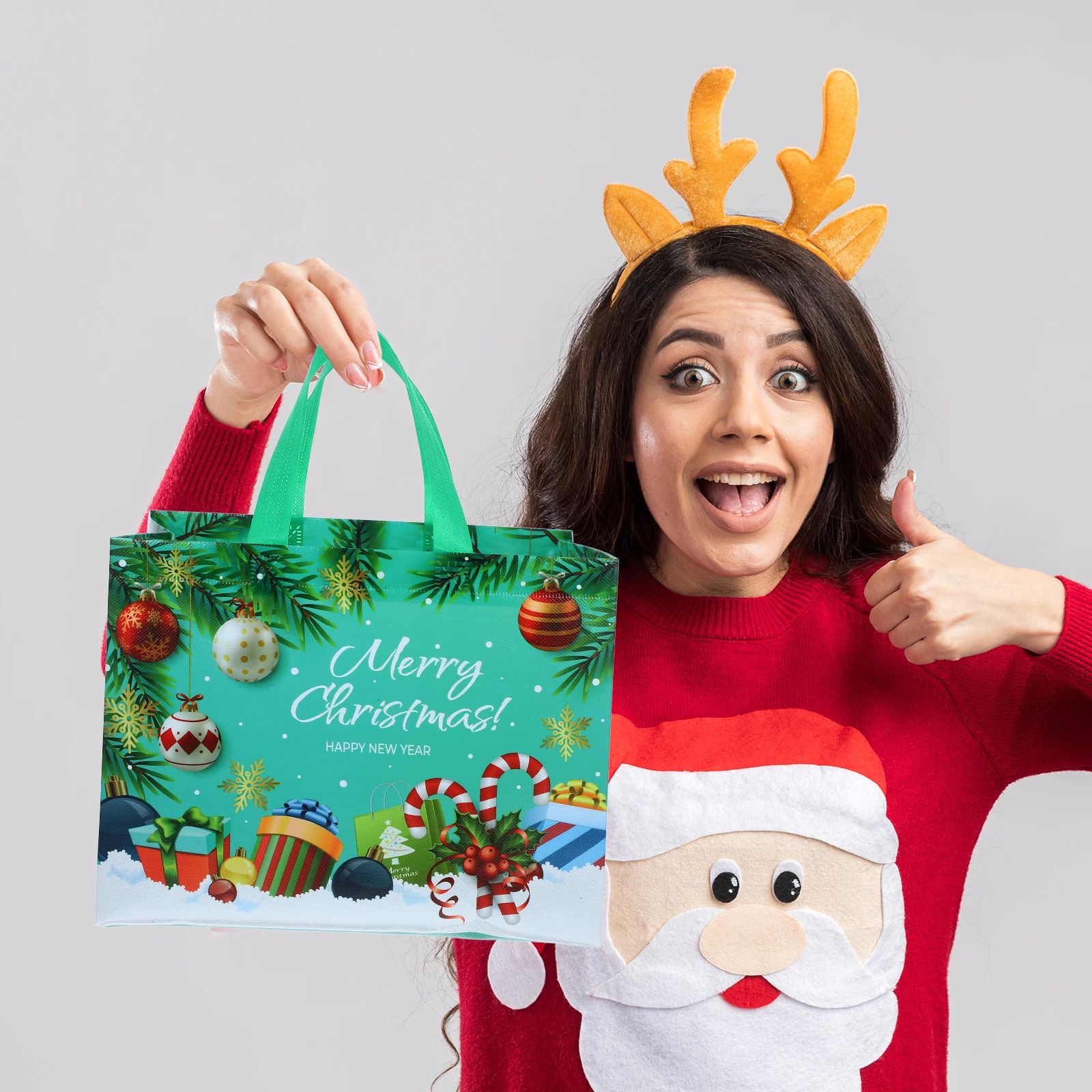 12 Pcs Party Favor Bag Christmas Supplies Big Present Themed Bags for Gifts Non-woven
12 Pcs Party Favor Bag Christmas Supplies Big Present Themed Bags for Gifts Non-woven