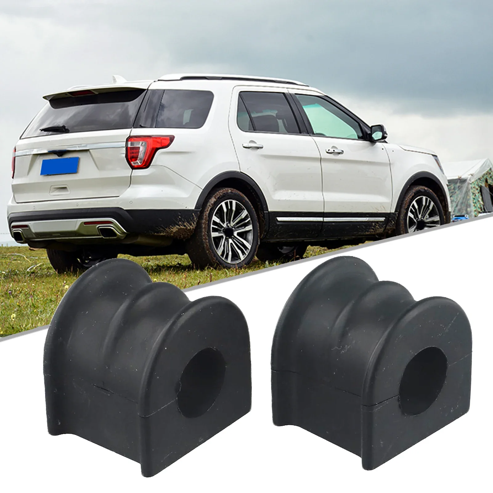 Suspension Sway Bar Insulator Bushing Shaft Bushing Stabilizer 1.89"x1.93"x1.65" 2pcs/set Black For Ford For Explorer 2011-19
Suspension Sway Bar Insulator Bushing Shaft Bushing Stabilizer 1.89"x1.93"x1.65" 2pcs/set Black For Ford For Explorer 2011-19