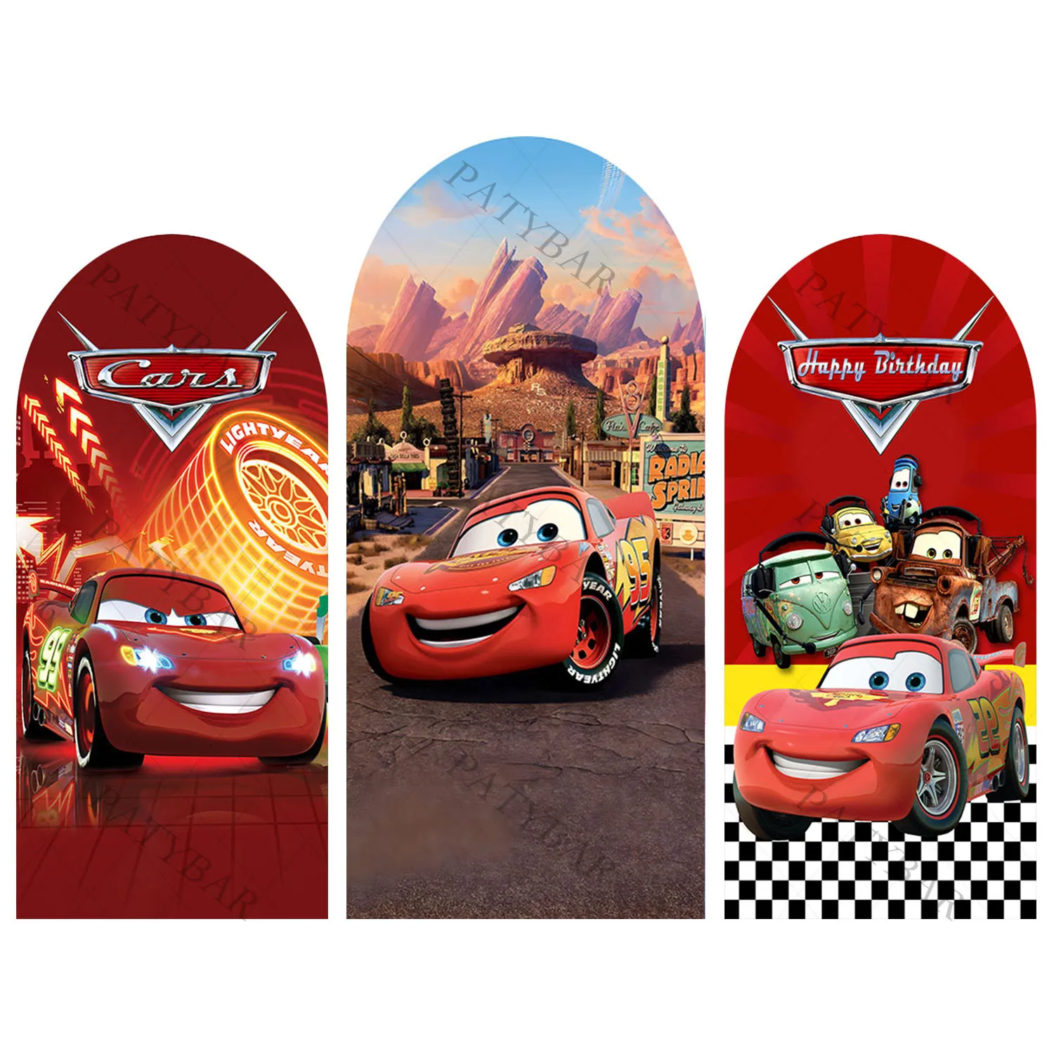 Фон для детского дня рождения «Гонки на автомобилях» с Молния Маккуин, двусторонний полиэстеровый баннер-арка, реквизит для фотосессий
Фон для детского дня рождения «Гонки на автомобилях» с Молния Маккуин, двусторонний полиэстеровый баннер-арка, реквизит для фотосессий