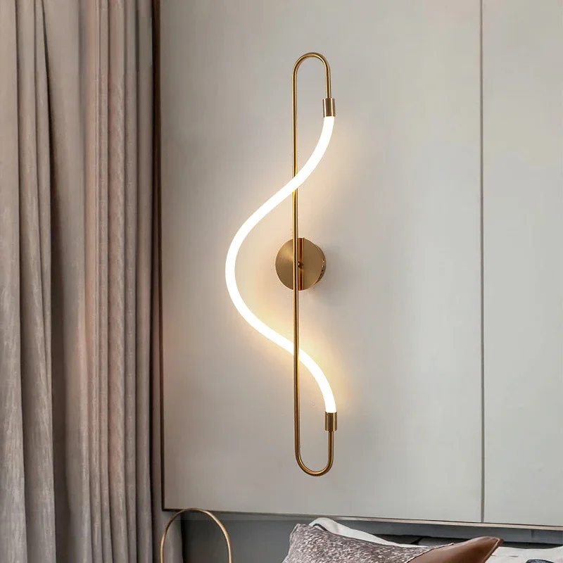 Creative Living Room LED Wall Lamp Nordic Bedroom Bedside Decoration Night Light Model Room Indoor Line Note Dining-Room Lamp
Creative Living Room LED Wall Lamp Nordic Bedroom Bedside Decoration Night Light Model Room Indoor Line Note Dining-Room Lamp