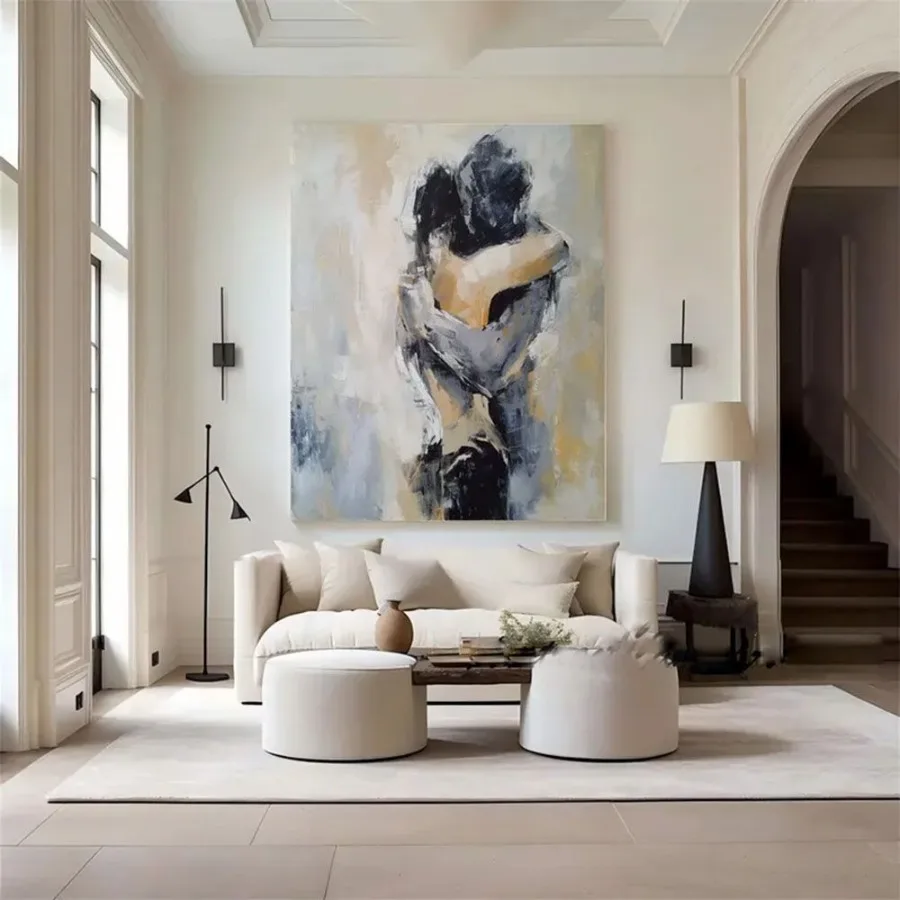 Абстрактная картина на холсте в раме для декора дома: современный портрет женщины в нейтральных тонах, стильное абстрактное искусство
Абстрактная картина на холсте в раме для декора дома: современный портрет женщины в нейтральных тонах, стильное абстрактное искусство