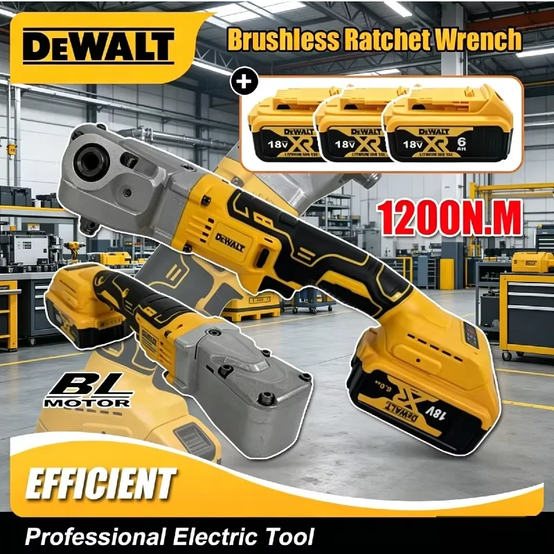 DeWALT 1/2'' 1200NM Brushless Cordless Ratchet Wrench Electric Driver Removal Screw Nut Car Repair Electric Tools
DeWALT 1/2'' 1200NM Brushless Cordless Ratchet Wrench Electric Driver Removal Screw Nut Car Repair Electric Tools