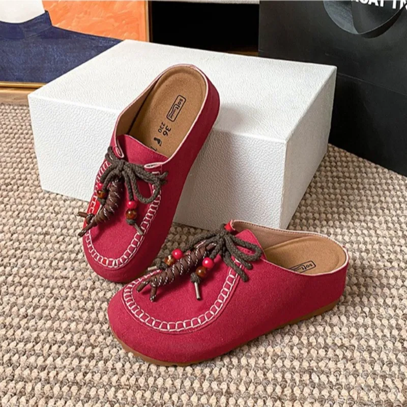 Retro Bag Head Mary Jane Shoes for Women Fashionable Women's Slippers Comfortable Half Drag Women's Sandals Sandalias De Mujer
Retro Bag Head Mary Jane Shoes for Women Fashionable Women's Slippers Comfortable Half Drag Women's Sandals Sandalias De Mujer