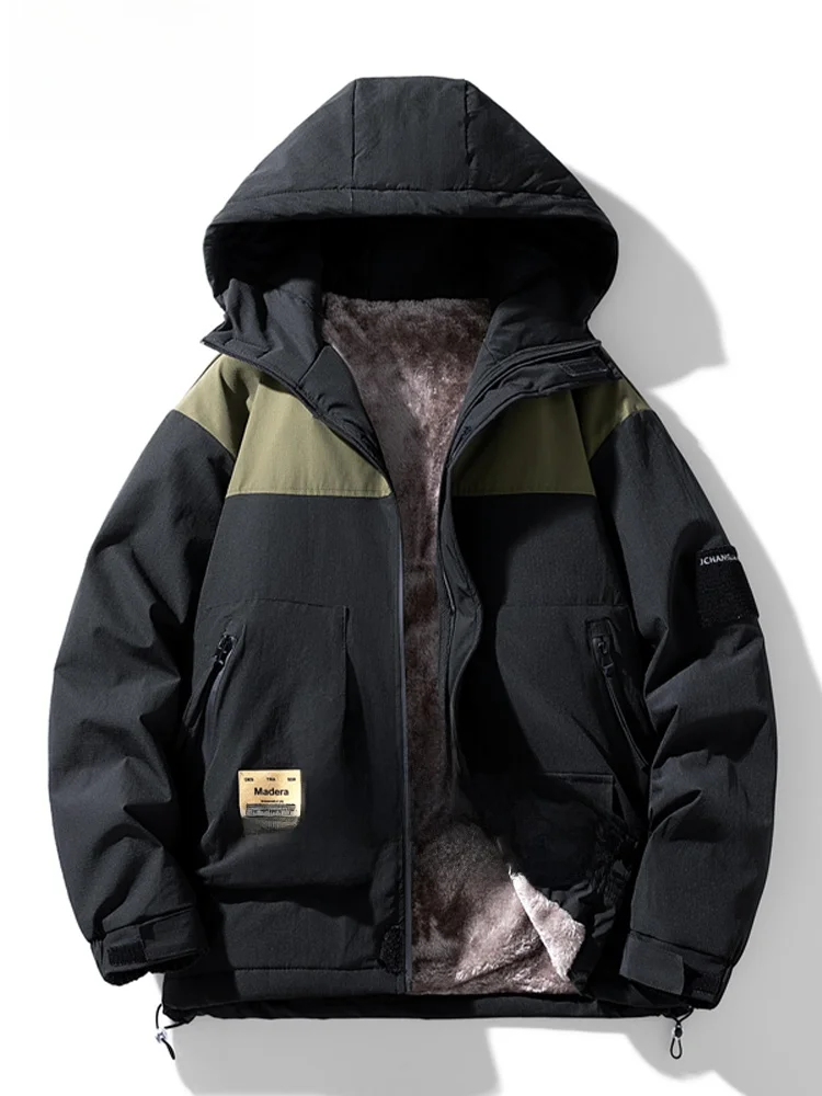 MoChao Winter Thickened Large Size Cotton Jacket Men's Trendy Brand New Color Block Fleece Lined Casual Warm Hooded Coat
MoChao Winter Thickened Large Size Cotton Jacket Men's Trendy Brand New Color Block Fleece Lined Casual Warm Hooded Coat