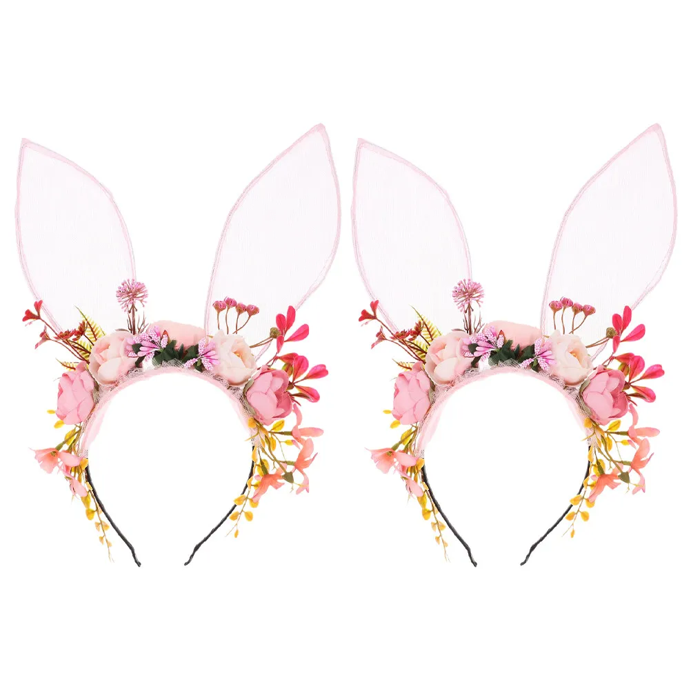 2Pcs Bunny Ear Headband Floral Crown with Realistic Faux Flowers Fairy Headwear for Easter Spring Wedding Halloween
2Pcs Bunny Ear Headband Floral Crown with Realistic Faux Flowers Fairy Headwear for Easter Spring Wedding Halloween