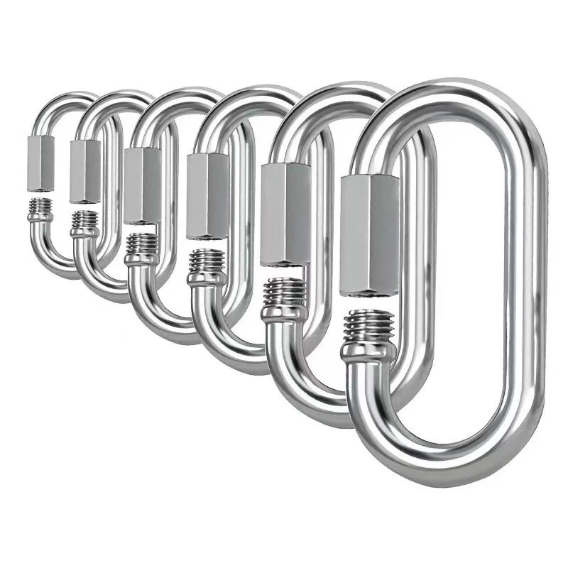 1/2Pcs Stainless Steel 304 Oval Locking Carabiner Clips Rope Quick Connector Buckle for Outdoor Camping Swing Clasp Accessories
1/2Pcs Stainless Steel 304 Oval Locking Carabiner Clips Rope Quick Connector Buckle for Outdoor Camping Swing Clasp Accessories