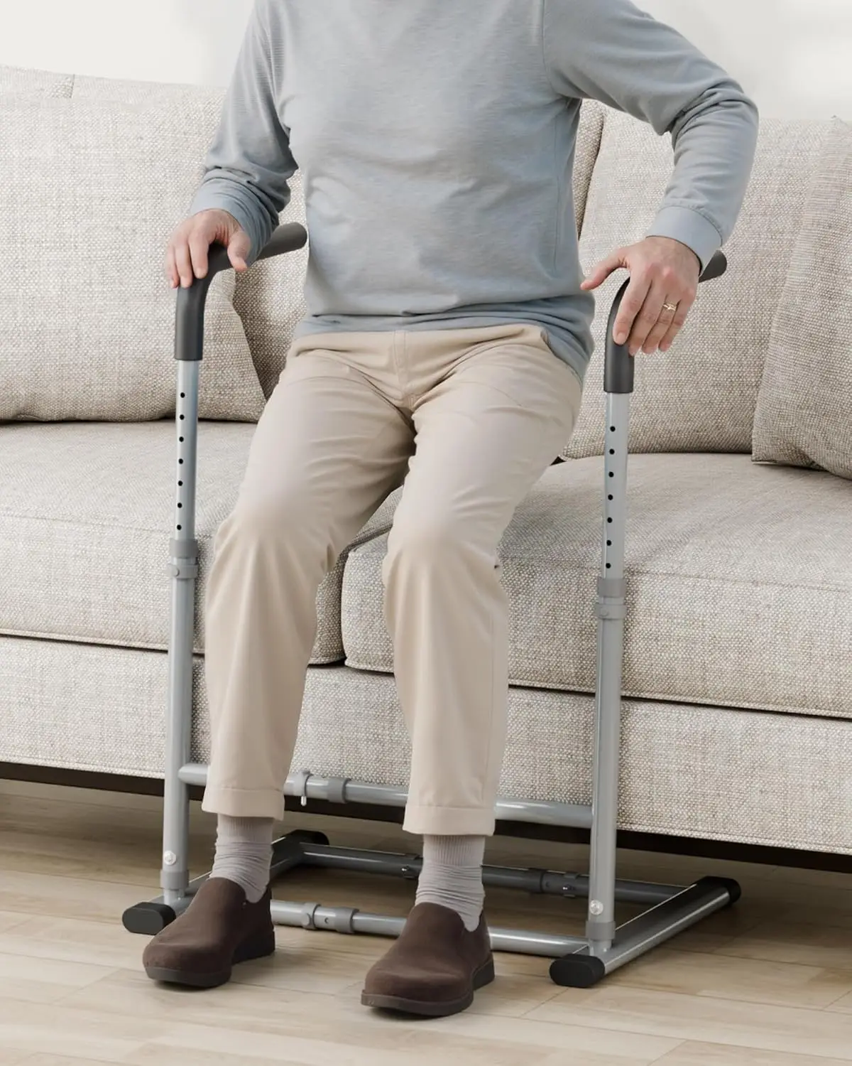 Couch Stand Assist Aid for Elderly, Adjustable Sit to Stand Support with Non-Slip Handles, Grey
Couch Stand Assist Aid for Elderly, Adjustable Sit to Stand Support with Non-Slip Handles, Grey