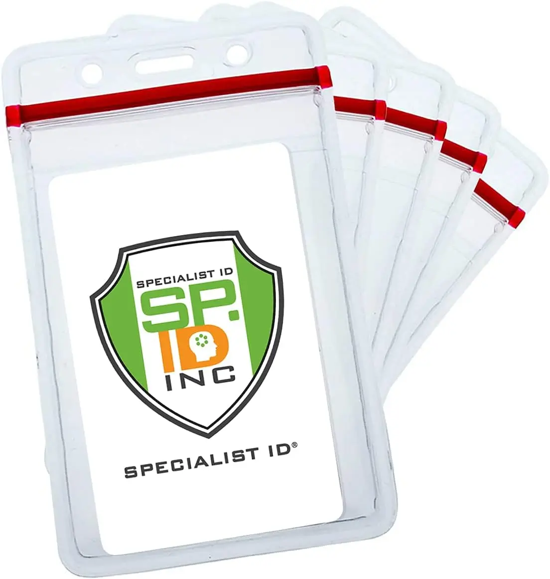 5 Pack Heavy Duty Vertical Resealable Vinyl Badge Holders for Employee or Student ID Clear Water Resistant with Red Seal
5 Pack Heavy Duty Vertical Resealable Vinyl Badge Holders for Employee or Student ID Clear Water Resistant with Red Seal