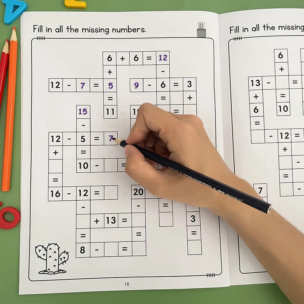 Criss Cross Challenges Game, Math CrossWord Puzzles: Addition and Subtraction within 20, Math Workbook for Kids Ages 5-8
Criss Cross Challenges Game, Math CrossWord Puzzles: Addition and Subtraction within 20, Math Workbook for Kids Ages 5-8