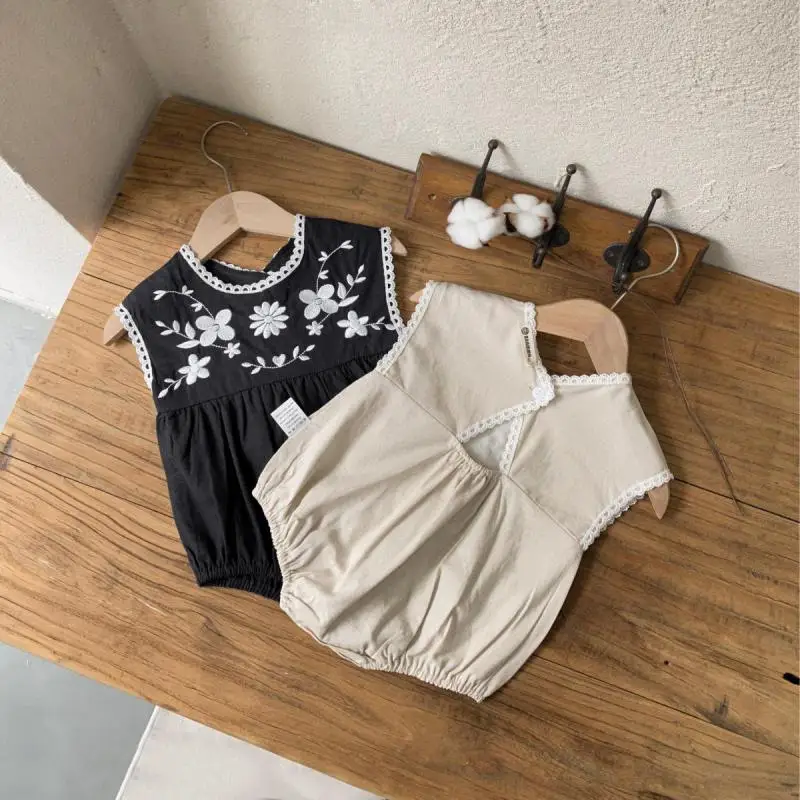 2026 Summer New Baby Sleeveless Bodysuit + Hat Infant Girl Flower Embroidery Jumpsuit Thin Breathable Newborn Clothes 0-24M
2026 Summer New Baby Sleeveless Bodysuit + Hat Infant Girl Flower Embroidery Jumpsuit Thin Breathable Newborn Clothes 0-24M