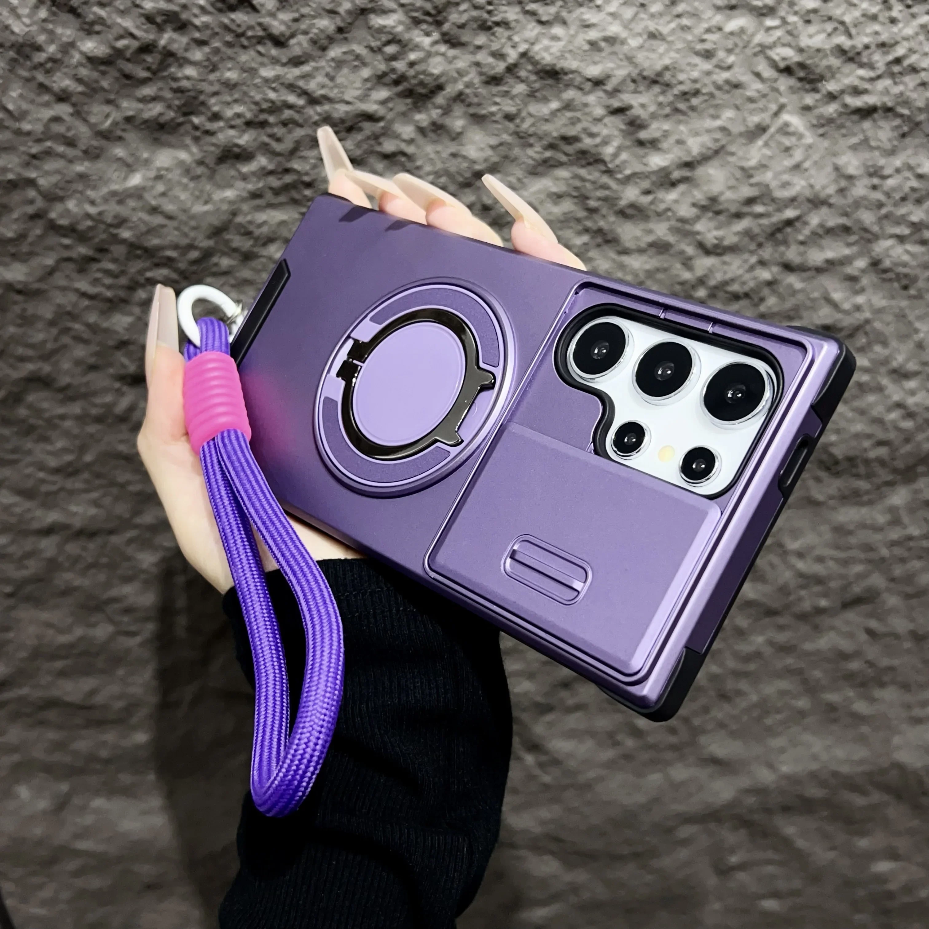 Чехол с магнитным кронштейном для Samsung Galaxy S25 S24 S23 S22 S21 Ultra Plus со шнурком для камеры, защитный противоударный чехол
Чехол с магнитным кронштейном для Samsung Galaxy S25 S24 S23 S22 S21 Ultra Plus со шнурком для камеры, защитный противоударный чехол