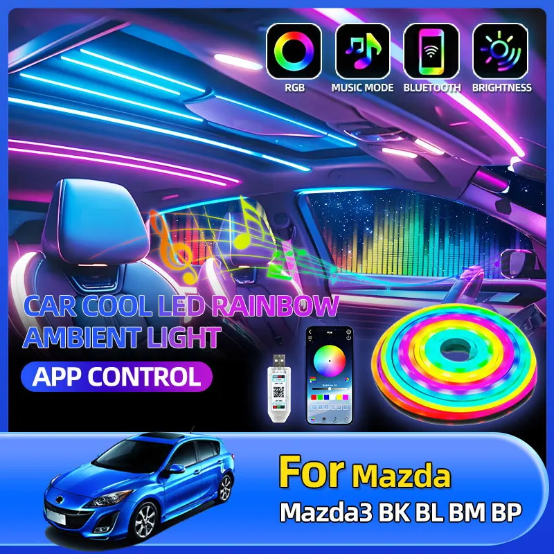 Car Interior App Remote Control Rainbow Lamp For Mazda3 BK BL BM BP Mazda2/6 DE DJ GG/GY GH GJ MX-5 Miata MX-30 RX-8 CX-3/5/8/9
Car Interior App Remote Control Rainbow Lamp For Mazda3 BK BL BM BP Mazda2/6 DE DJ GG/GY GH GJ MX-5 Miata MX-30 RX-8 CX-3/5/8/9
