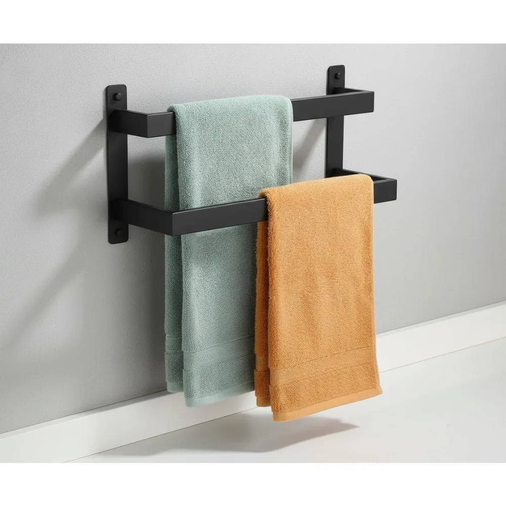 Modern Black 2-Tier Ladder Towel Rack 16 Inch Stainless Steel Wall Mounted Bathroom Storage Shelf
Modern Black 2-Tier Ladder Towel Rack 16 Inch Stainless Steel Wall Mounted Bathroom Storage Shelf