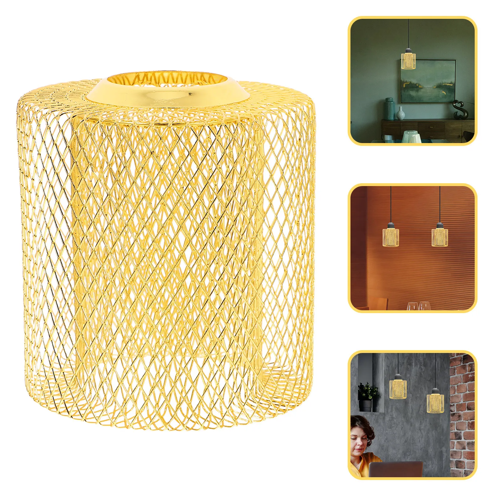 Iron Wire Lampshade Double Layer Metal Frame Retro Hanging Light Cover Vintage Pendant Lamp Shade Replacement for Home
Iron Wire Lampshade Double Layer Metal Frame Retro Hanging Light Cover Vintage Pendant Lamp Shade Replacement for Home
