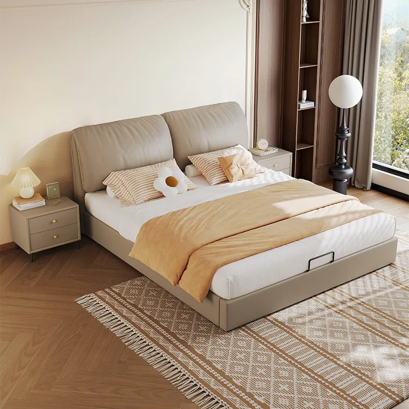 Nordic Upholstered Bed Fancy Frame Multifunctional Lounge Bed French Storage Muebles Para El Hogar Bedroom Furniture Accessories
Nordic Upholstered Bed Fancy Frame Multifunctional Lounge Bed French Storage Muebles Para El Hogar Bedroom Furniture Accessories