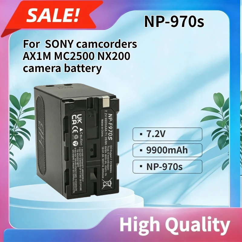 NP-F970S 9900mAH High-capacity battery 9900mAh NP-F970S compatible with SONY camcorders AX1M MC2500 NX200 camera battery
NP-F970S 9900mAH High-capacity battery 9900mAh NP-F970S compatible with SONY camcorders AX1M MC2500 NX200 camera battery