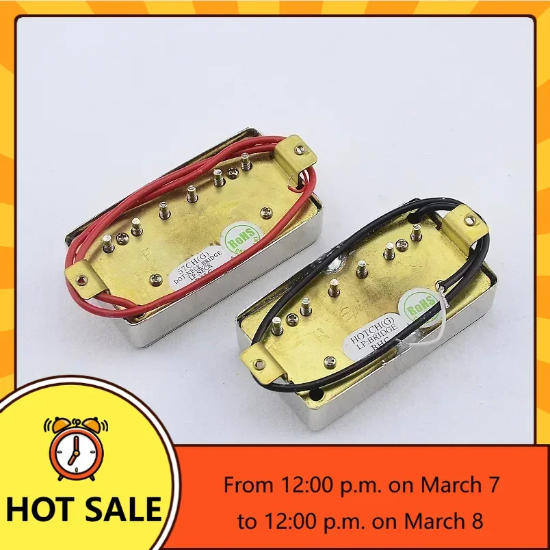 Q-X- Music Store-1 Set Original Genuine Standard Electric Guitar Alnico Humbucker Pickup Nickel / Gold Cover
Q-X- Music Store-1 Set Original Genuine Standard Electric Guitar Alnico Humbucker Pickup Nickel / Gold Cover