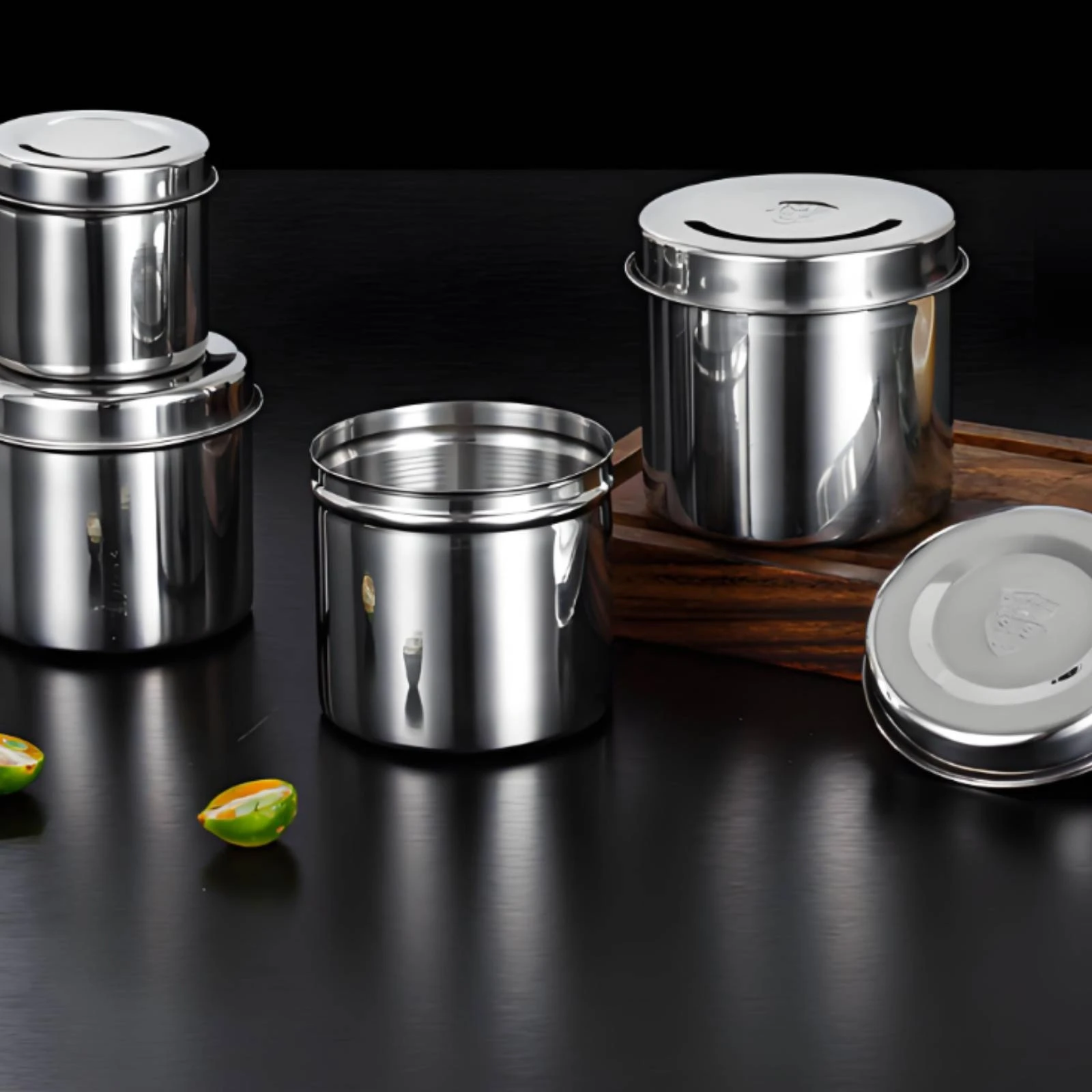 Stainless Steel Sample Box Fitted Lid Food Sample Container Round Metal Container Cylindrical Kitchen Storage Matching Cover
Stainless Steel Sample Box Fitted Lid Food Sample Container Round Metal Container Cylindrical Kitchen Storage Matching Cover