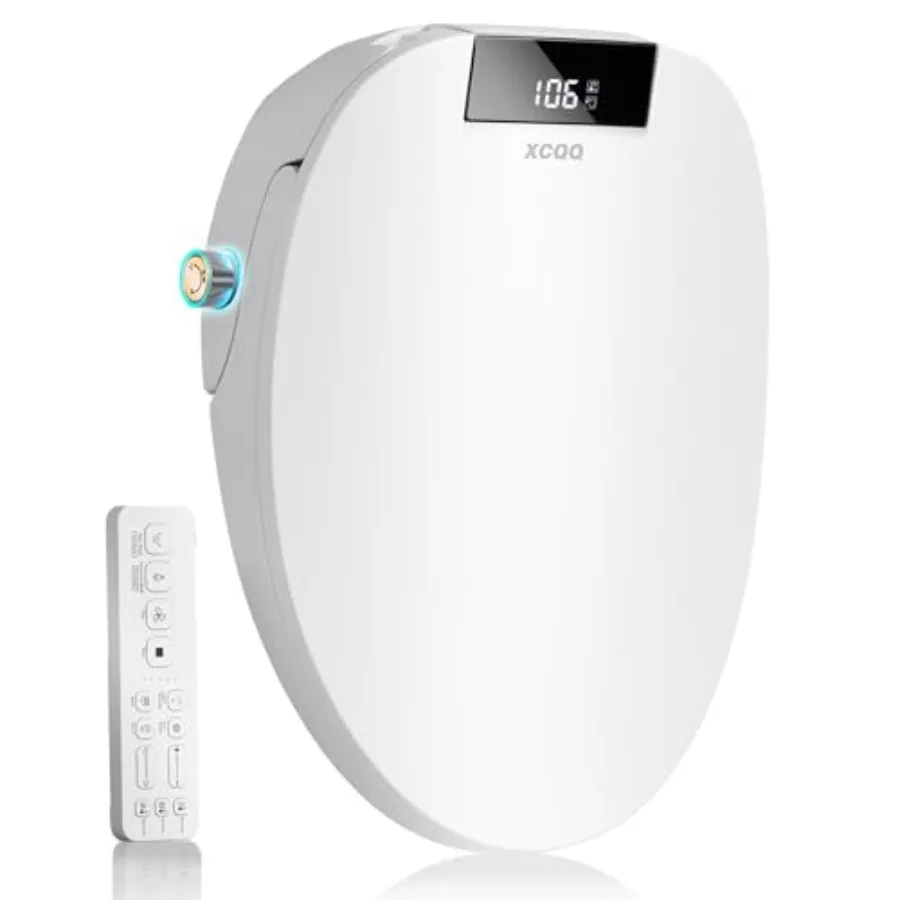 Electric Bidet Toilet Seat with Remote Heated Toilet Seat Instant Warm Water Warm Air Dryer Rear Feminine Cleansing Oscillating
Electric Bidet Toilet Seat with Remote Heated Toilet Seat Instant Warm Water Warm Air Dryer Rear Feminine Cleansing Oscillating