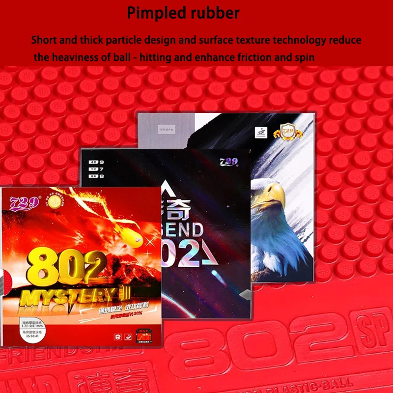 2025 New 729 Legend 802 Table Tennis Rubber Sheet or OX Rug Fast Break Pimples Out Pimples 2.1mm Sponge ITTF Approval Gums
2025 New 729 Legend 802 Table Tennis Rubber Sheet or OX Rug Fast Break Pimples Out Pimples 2.1mm Sponge ITTF Approval Gums