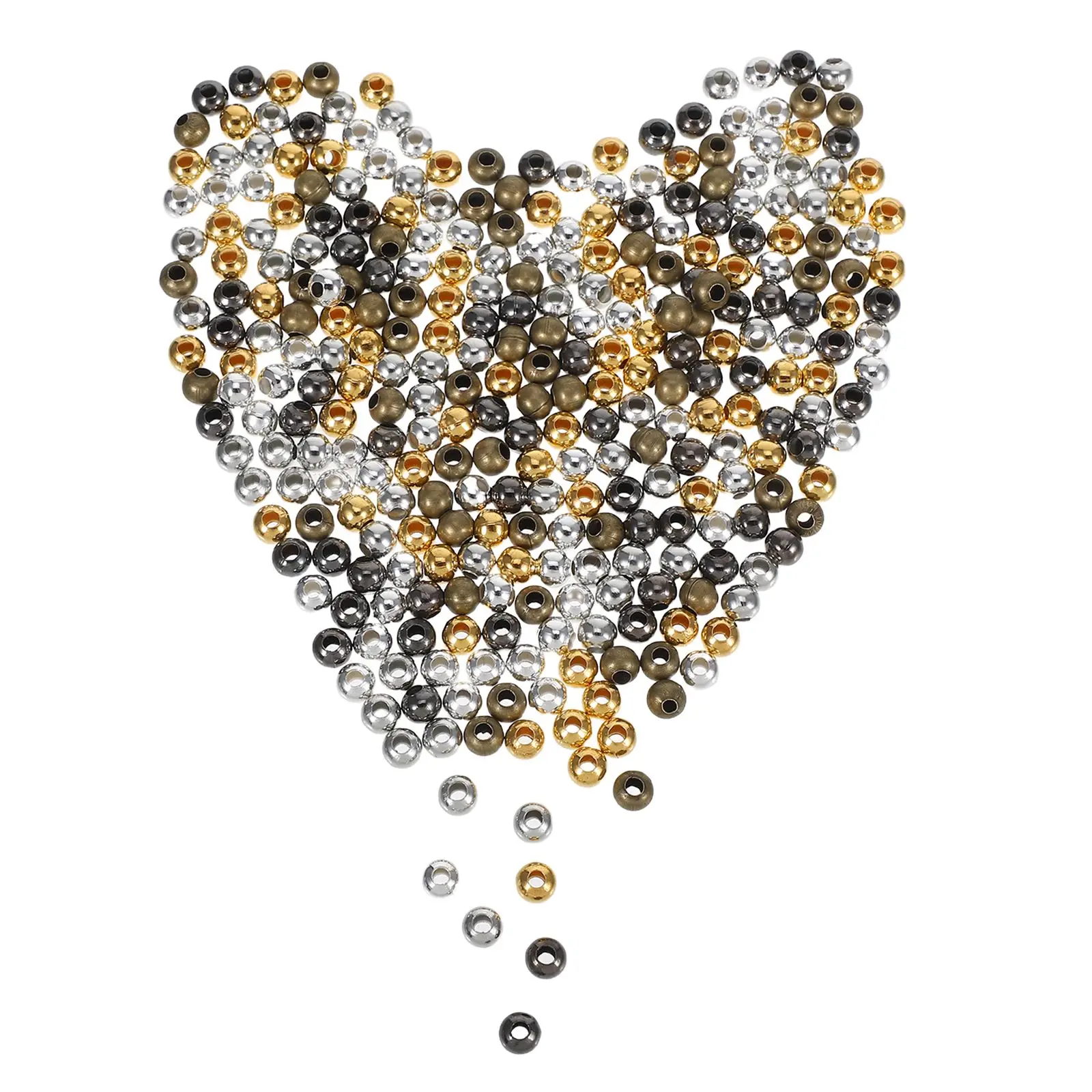 300 Pcs Round Beads Large Hole Spacer Large Hole Bead Kit Beads for Bracelet Making Jewelry Craft DIY Accessories Materials
300 Pcs Round Beads Large Hole Spacer Large Hole Bead Kit Beads for Bracelet Making Jewelry Craft DIY Accessories Materials